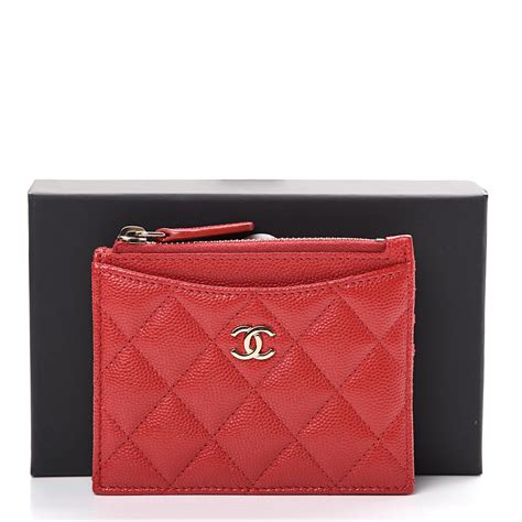 chanel cardholder|Chanel card holder zipped.